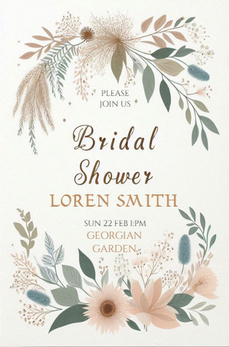Bridal shower 18 invitation template
