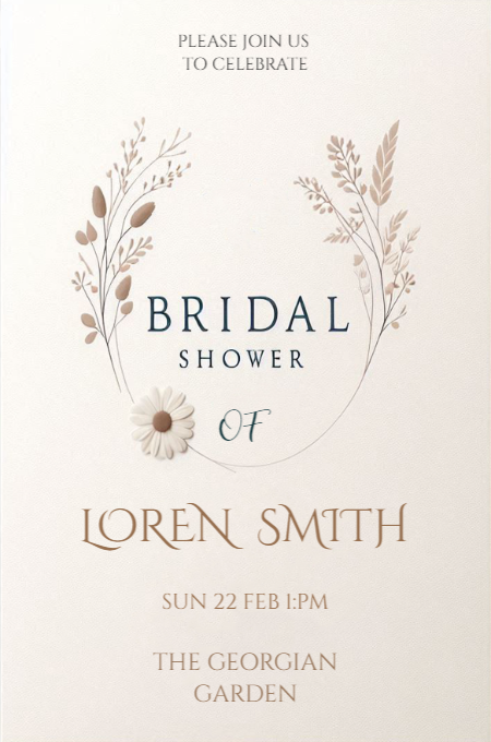Bridal shower 20 invitation template