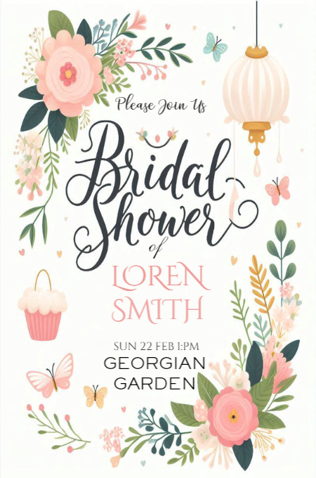 Bridal shower 23 invitation template