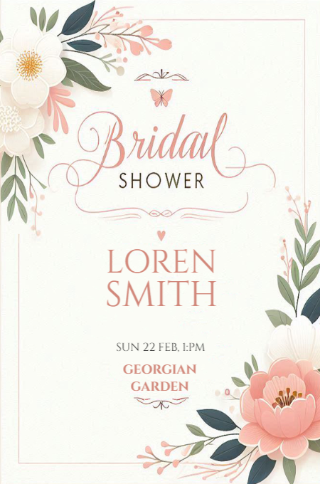 Bridal shower 30 invitation template