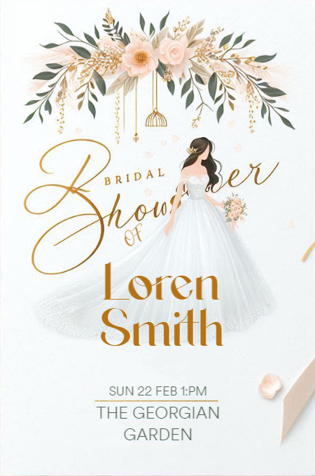 Bridal shower 31 invitation template
