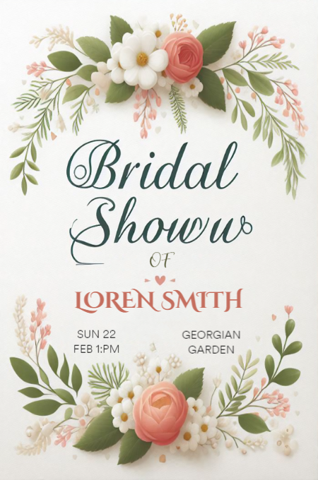 Bridal shower 32 invitation template