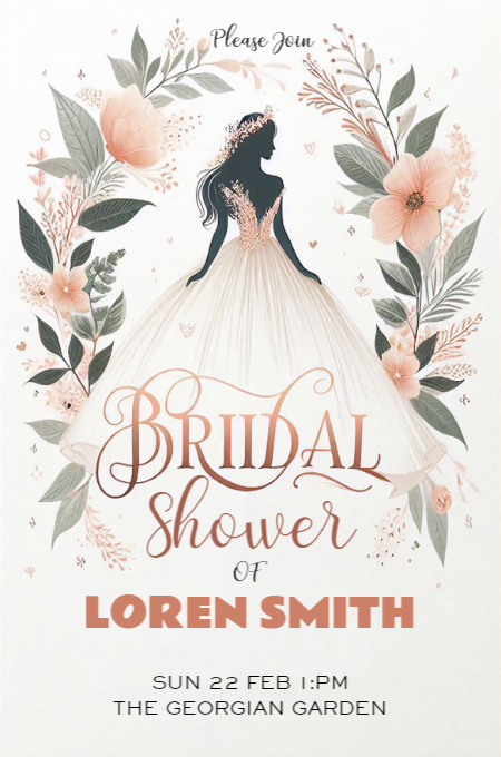 Bridal shower 44 invitation template