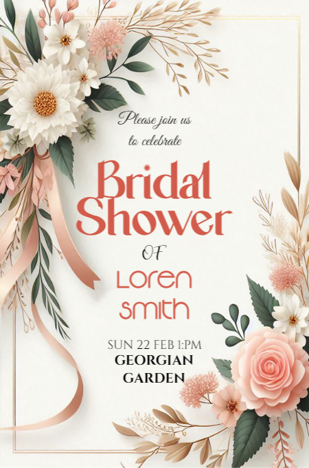 Bridal shower 48 invitation template