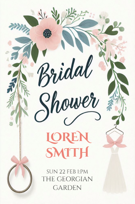 Bridal shower 49 invitation template