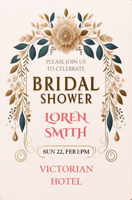 Bridal shower 51 invitation template
