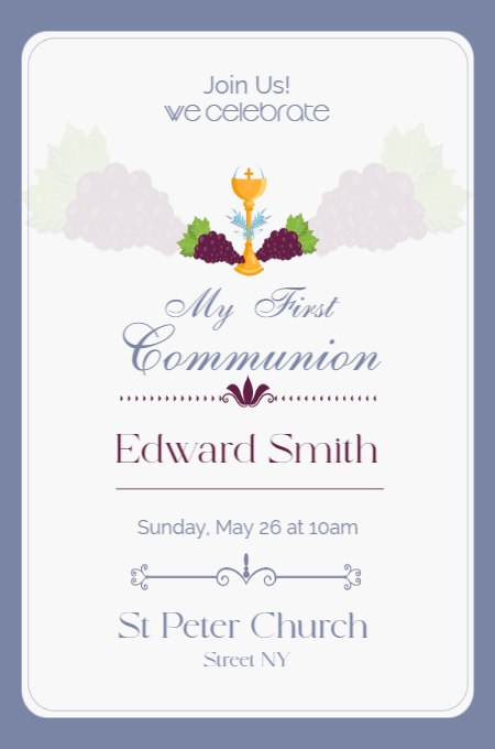 Communion 2 invitation template