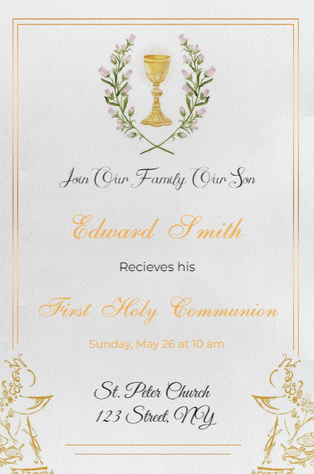 Communion 6 invitation template