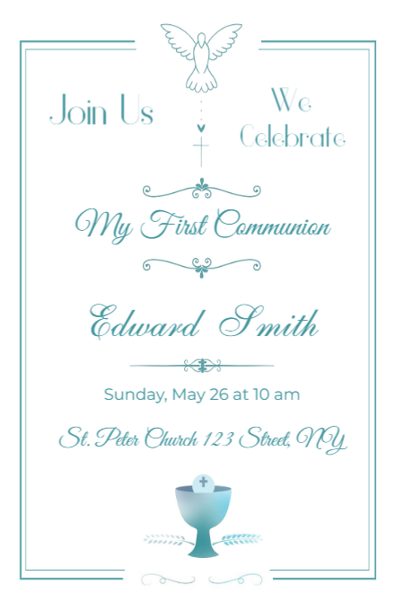 Communion 9 invitation template