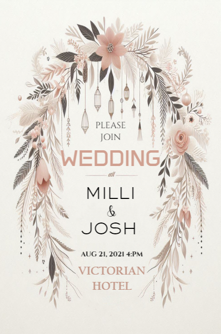 Wedding 104 invitation template