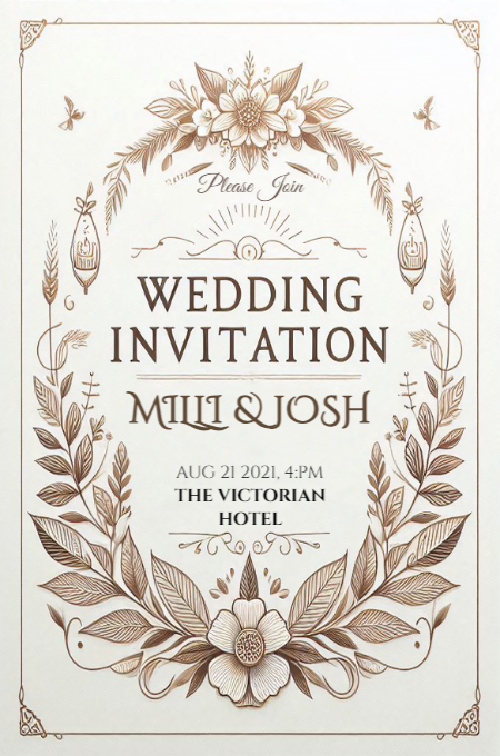 Wedding 120 invitation template