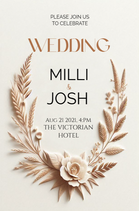 Wedding 130 invitation template