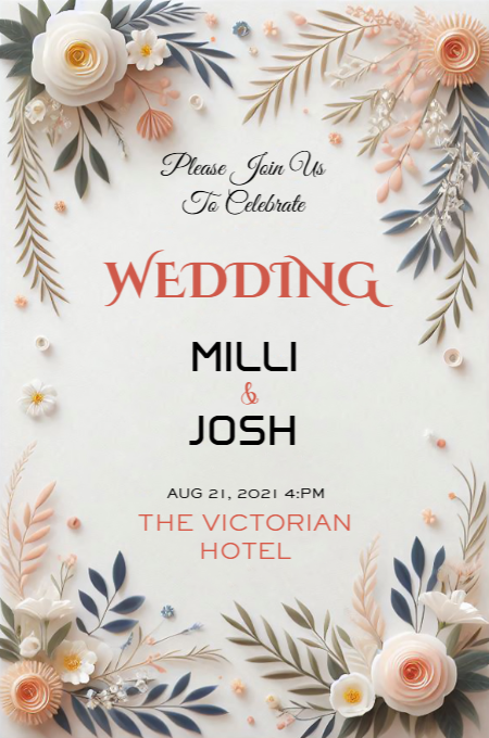 Wedding 131 invitation template