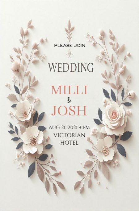 Wedding 132 invitation template