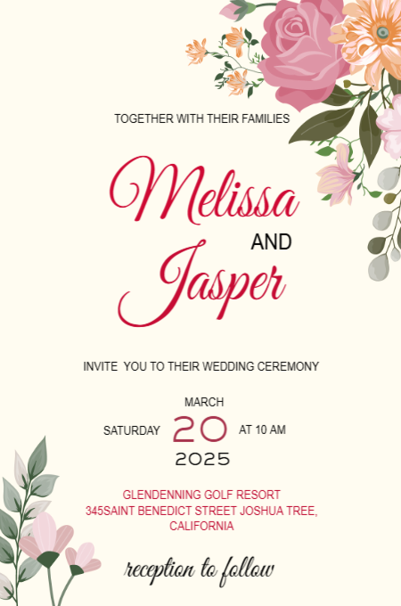 Wedding 134 invitation template