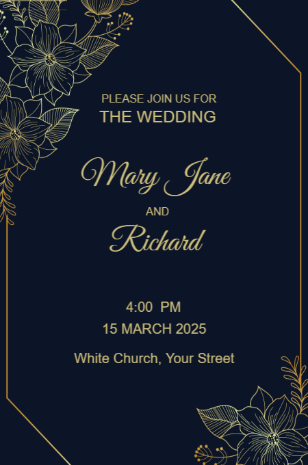 Wedding 135 invitation template