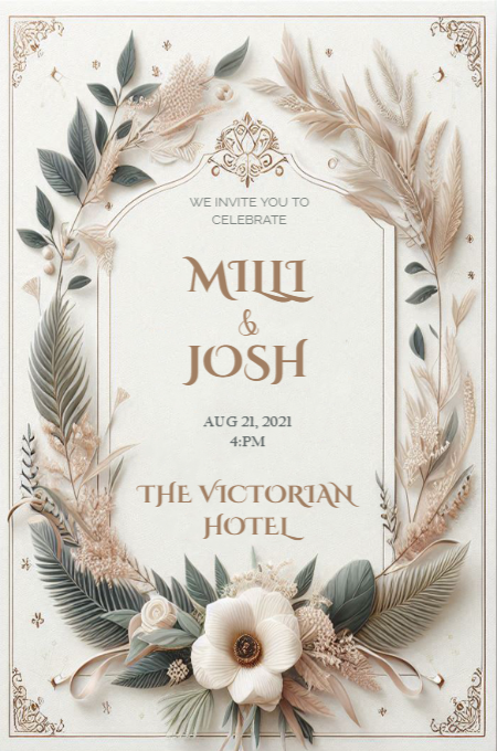 Wedding 80 invitation template