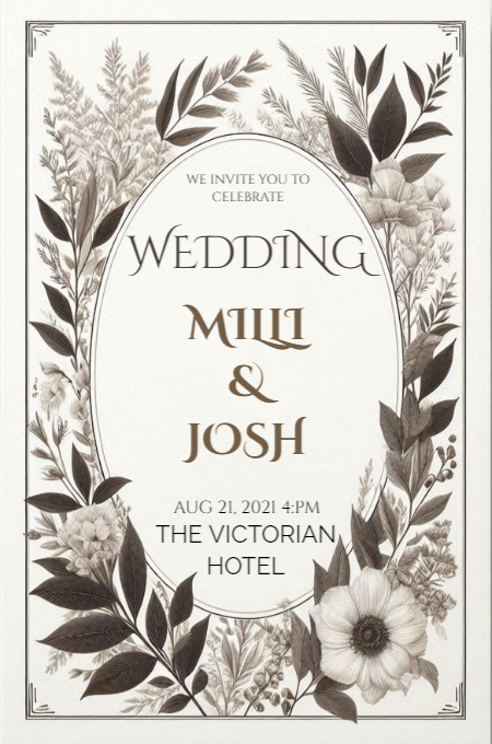 Wedding 83 invitation template