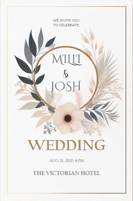 Wedding 90 invitation template