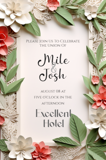 Wedding Template 38 invitation template