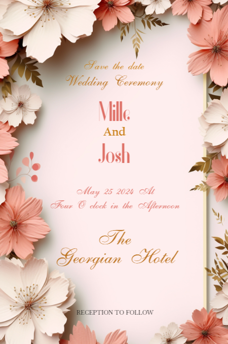 Wedding Template 44 invitation template