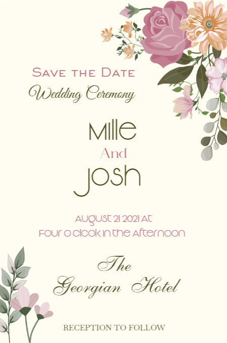 Wedding Template 52 invitation template