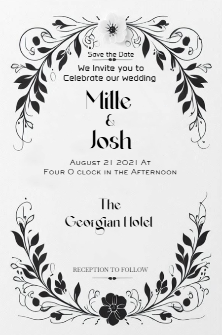 Wedding Template 63 invitation template