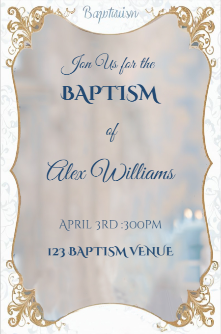 Baptism New invitation template