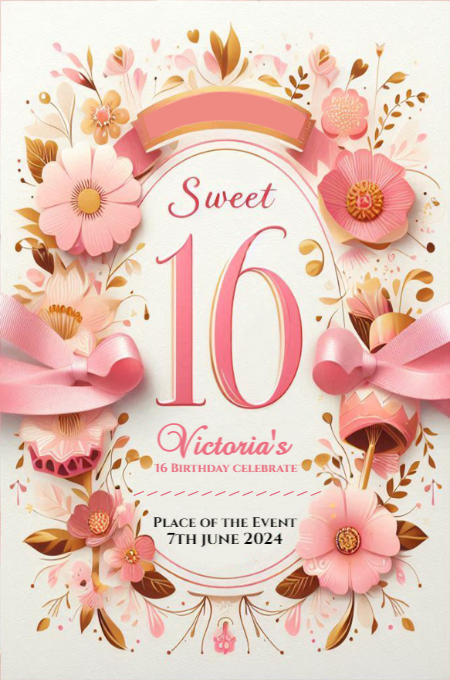 sweet sixteen 10 invitation template