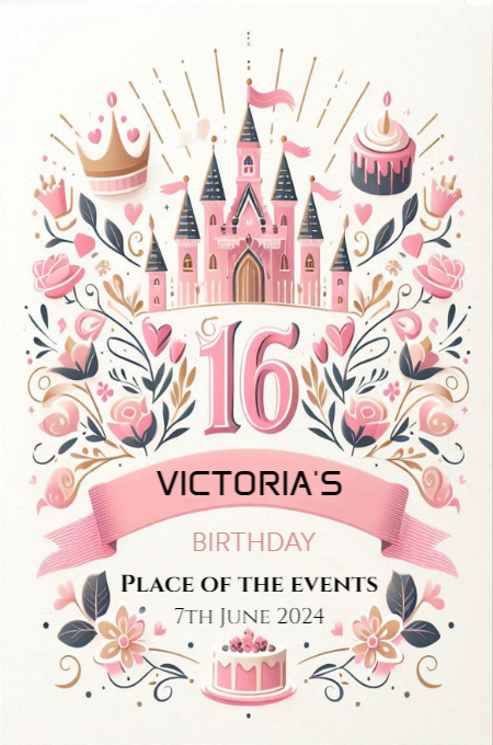 sweet sixteen 13 invitation template