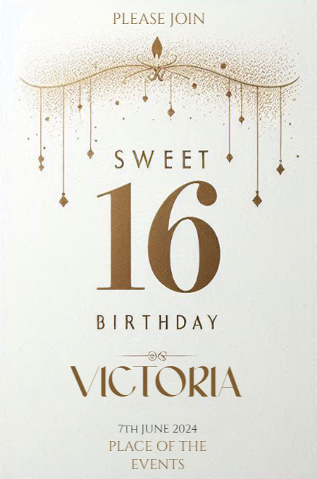 sweet sixteen 22 invitation template