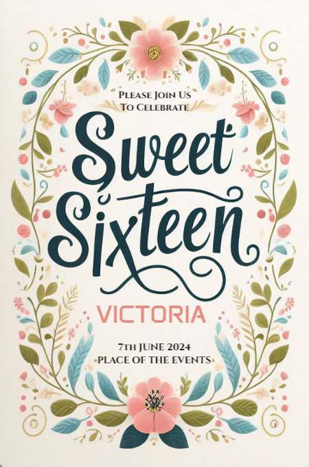 sweet sixteen 30 invitation template