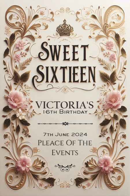 sweet sixteen 49 invitation template